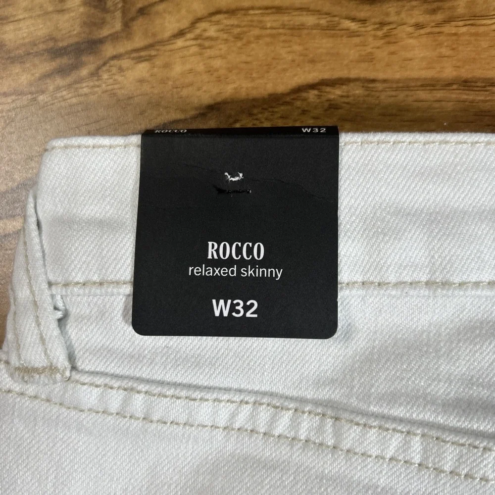 True Religion Jeans Men's 32x33 White Rocco Relaxed Skinny‎ NWT Stretch Denim